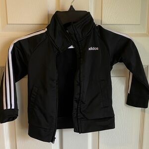Adidas Black Jacket with White Accents